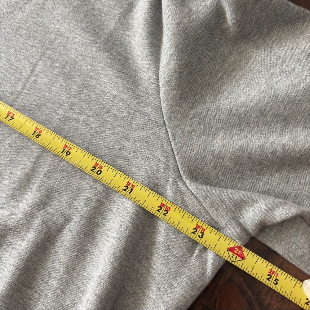 Quacker Factory Grommet Neckline 3/4 Sleeve Top Heathered Gray Knit XL - Picture 11 of 14